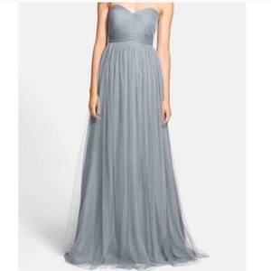 Jenny Yoo convertible Annabelle dress, Mayan blue versatile chiffon